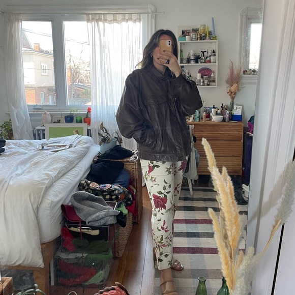 Rose Print Pants - Picture 1 of 4